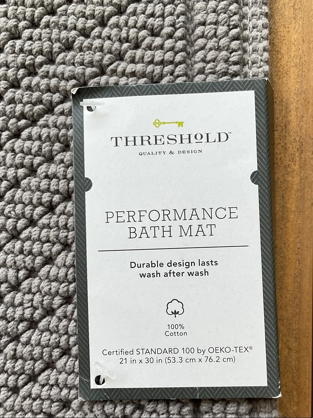 Threshold Performance Bath Mat - Gray, 21X30 inches, NWT